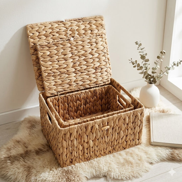 Handcrafted Storage Basket Made of Natural Materials Stornfield