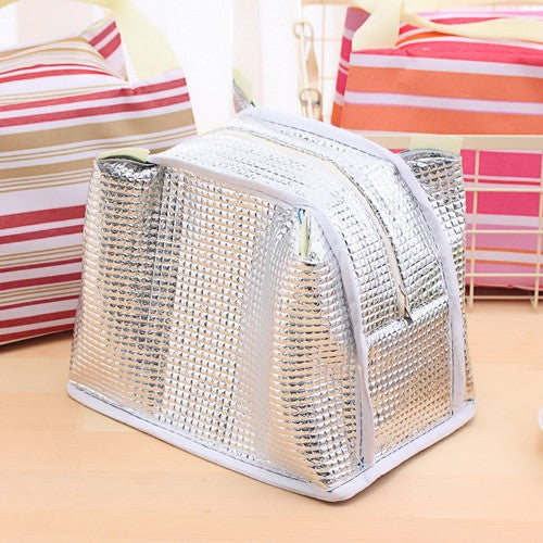Insulated Lunch Tote with Stylish Stripes