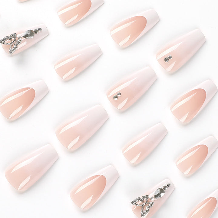 Elegant artificial nails with butterfly accents Stornfield