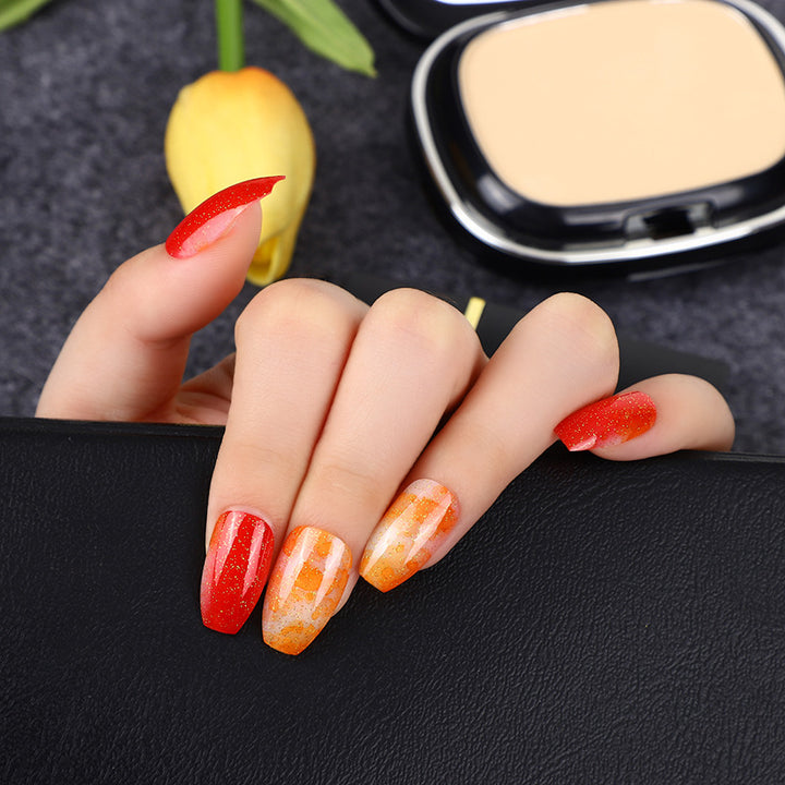 Luxury glitter design artificial nails Stornfield