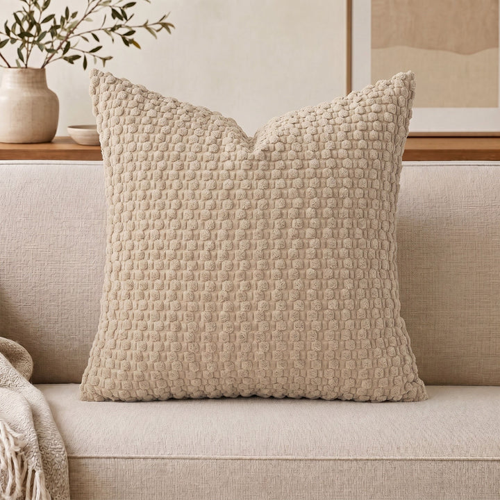 Decorative Textured Chenille Throw Pillow Cover