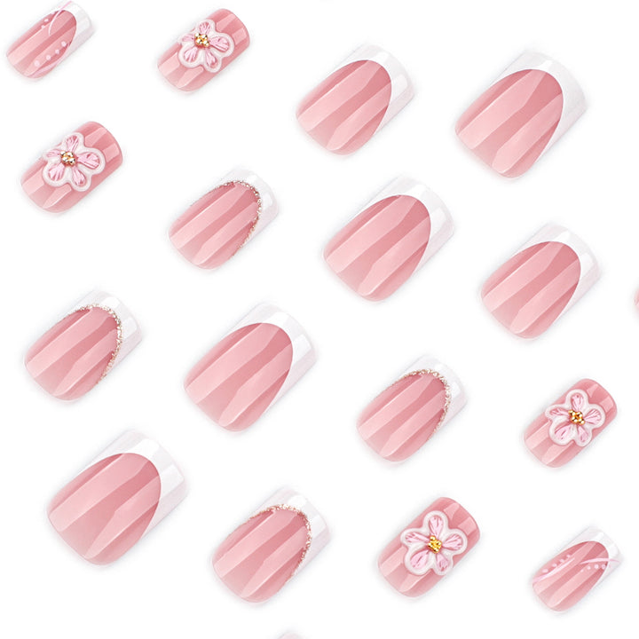 Artful Nail Extensions with Flower Design Stornfield