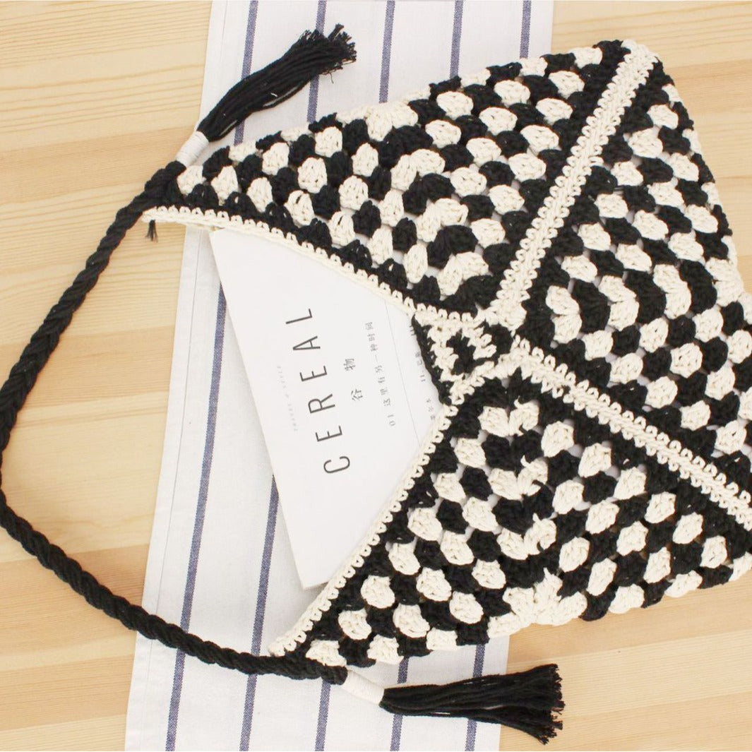 Handcrafted macramé shoulder bag with unique pattern Stornfield