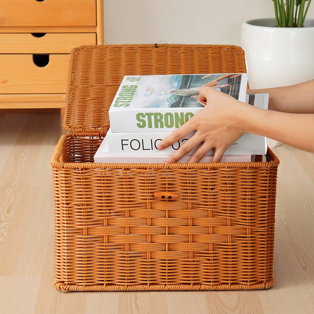 Versatile Natural Woven Storage Chest Stornfield