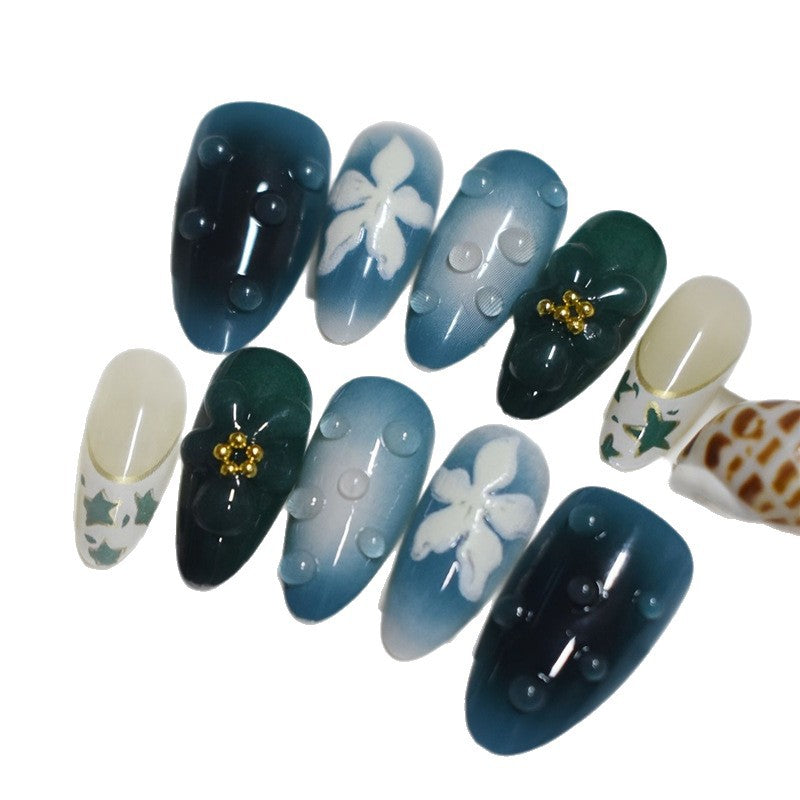Artistic Cartoon-Themed Press-On Nail Art Set Stornfield