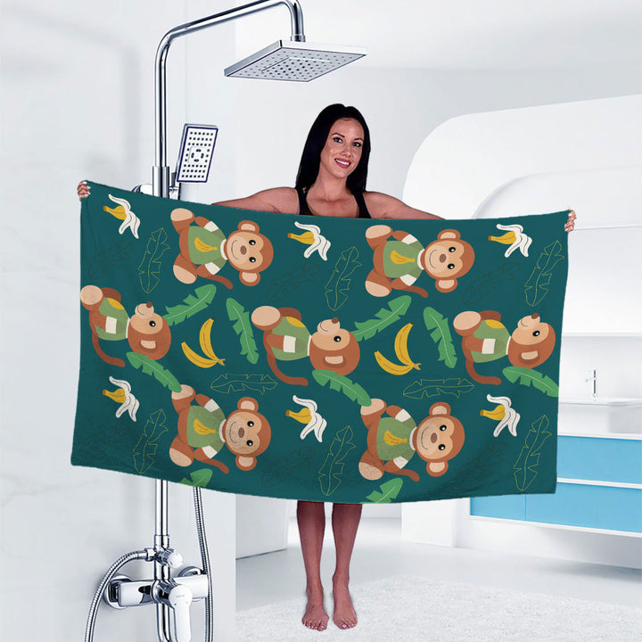 Artistic Gorilla Print Bath Towel Stornfield