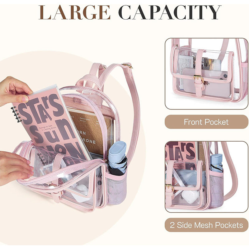 Transparent Backpack Bag with Organized Interior Stornfield