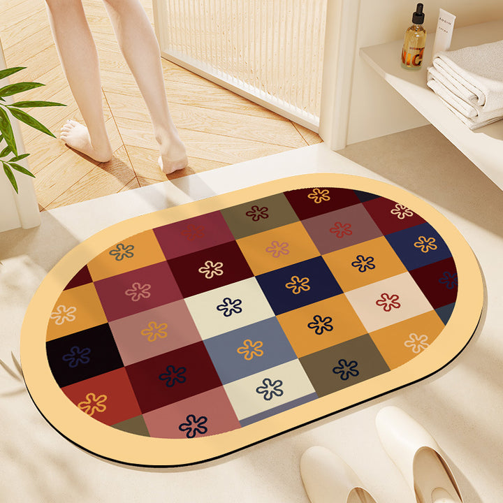Geometric Pattern Bath Mat Stornfield