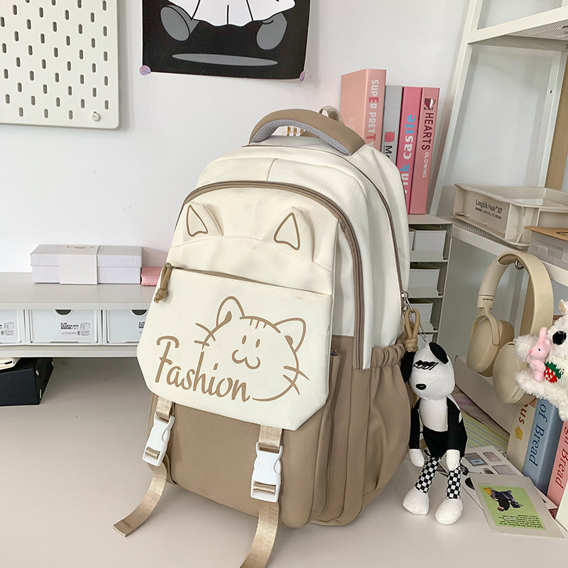 Backpack with Cute Cat Ears and Practical Compartments Stornfield