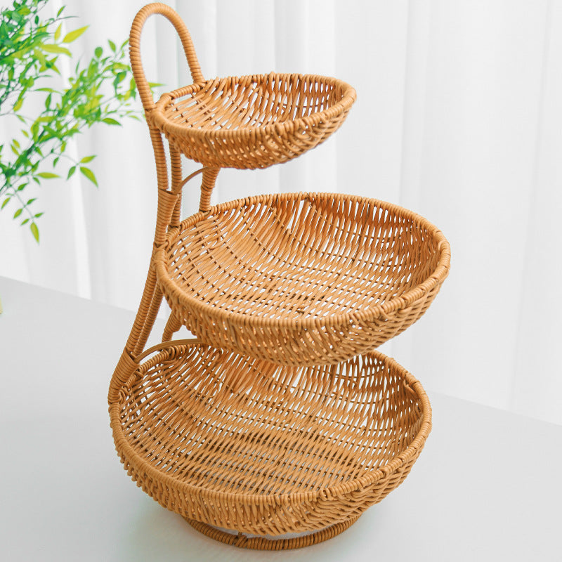 Multi-Tiered Wicker Display Stand Stornfield