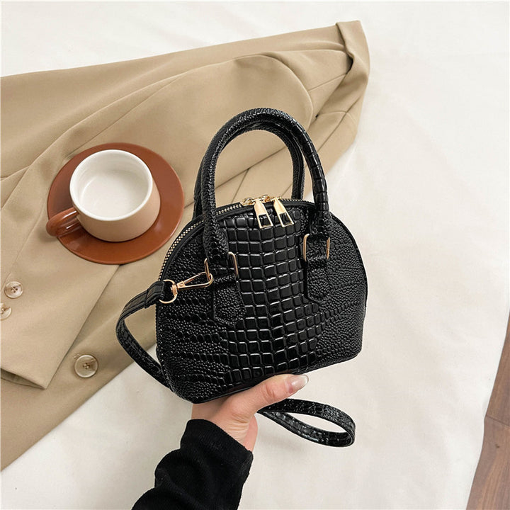 Crocodile-Embossed Mini Satchel Bag Stornfield