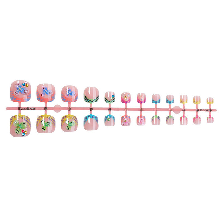 Creative nail art set with cheerful butterfly designs Stornfield