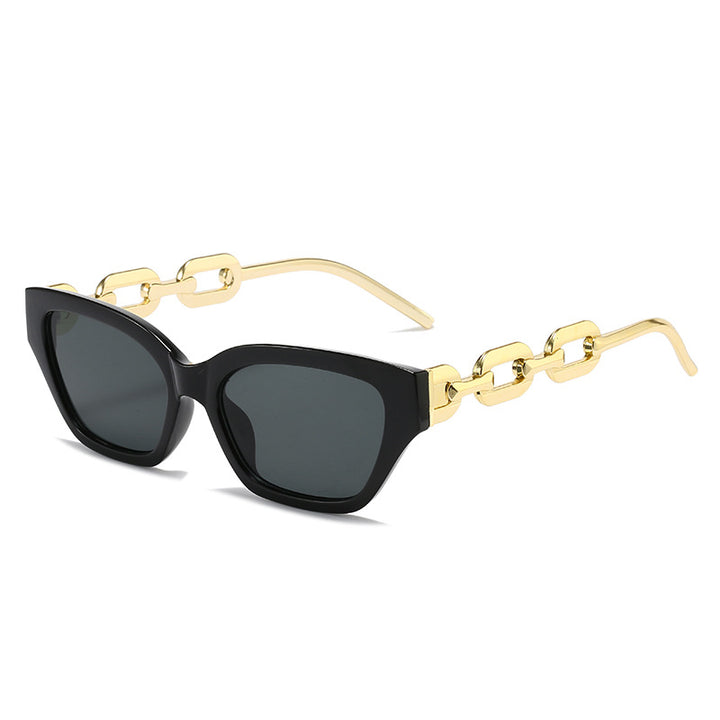 Ladies fashionable Cat-Eye sunglasses with luxurious chain frame Stornfield