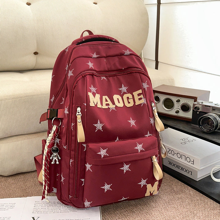 Star-Patterned Adjustable Backpack Stornfield