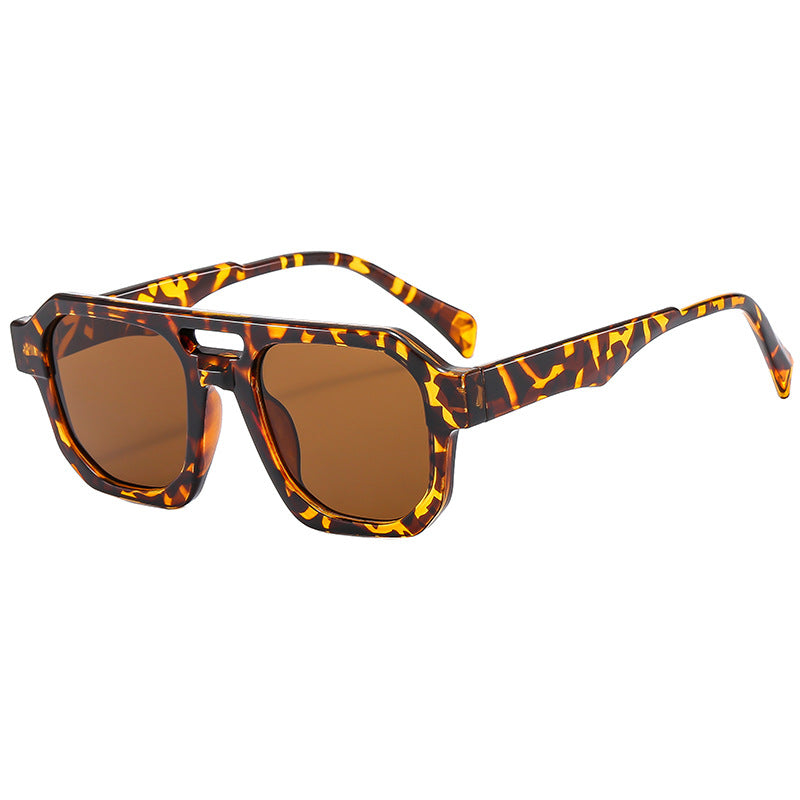 Women’s exclusive polygonal sunglasses with luxurious tortoiseshell pattern Stornfield