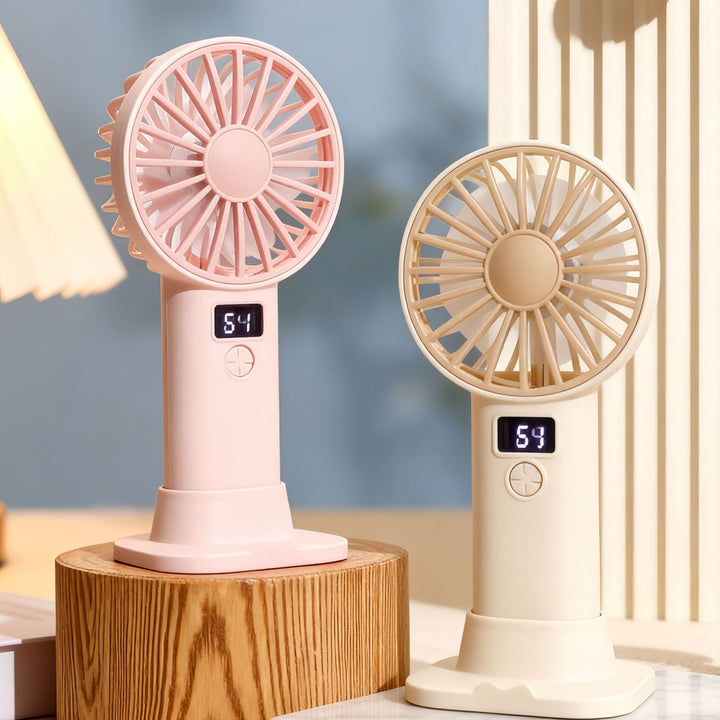 Ladies Portable Hand Fan with Digital Speed Display Stornfield