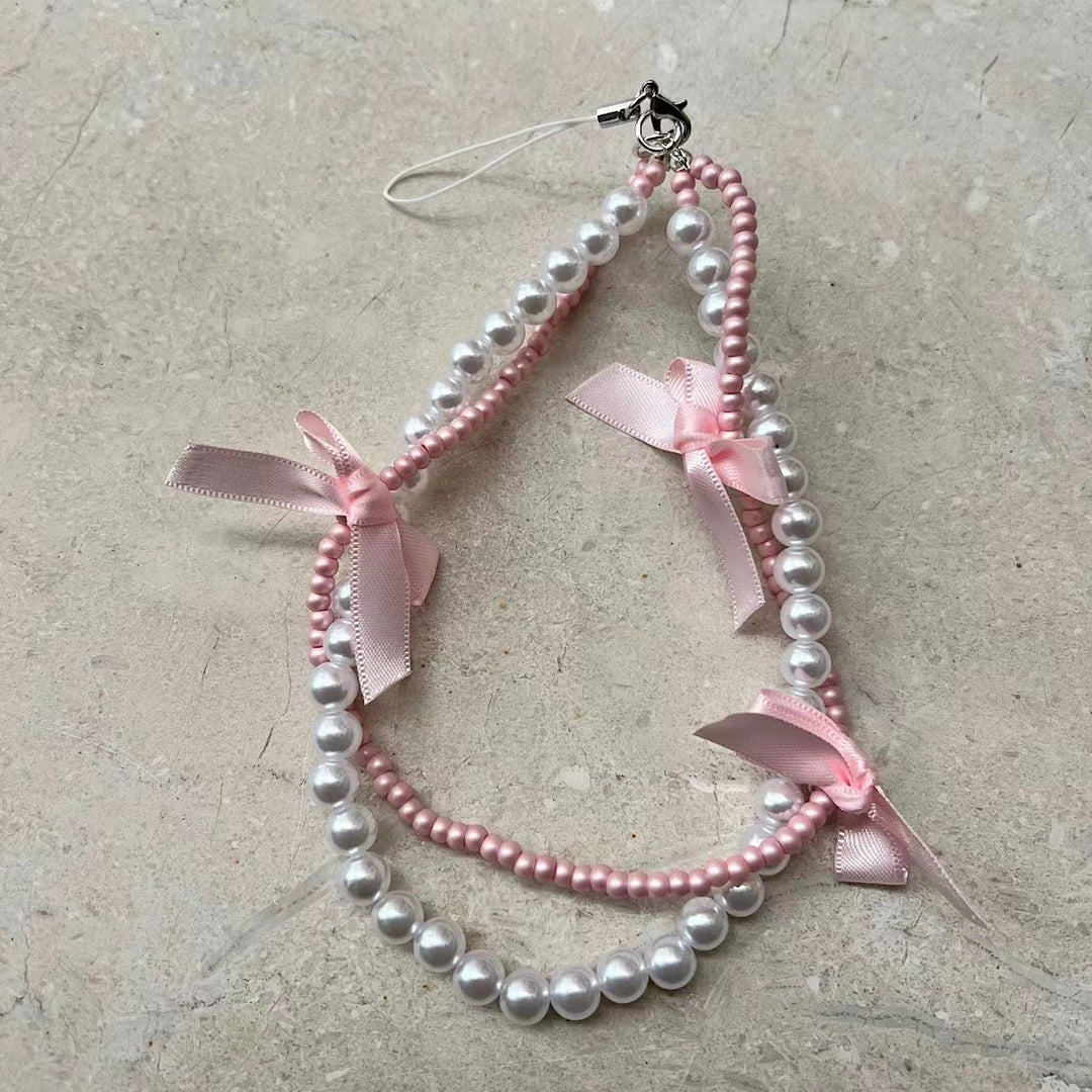 Elegant Pearl Beaded Phone Lanyard Stornfield