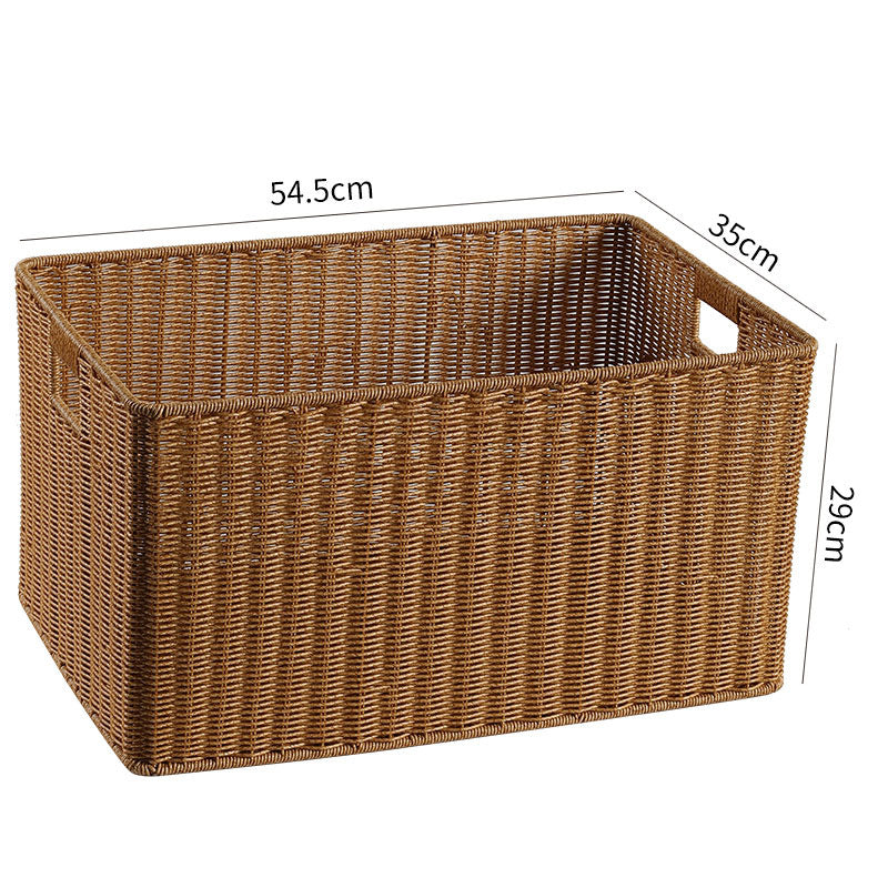 Handwoven Storage Basket with Cutout Handles Stornfield