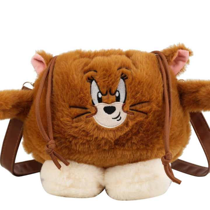 Plush Shoulder Bag with Animal Motif and High Cuddliness Stornfield