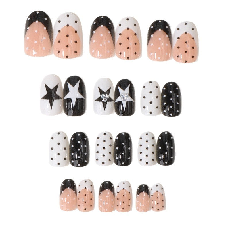 Artistic Star-Patterned Press-On Nail Tips Stornfield
