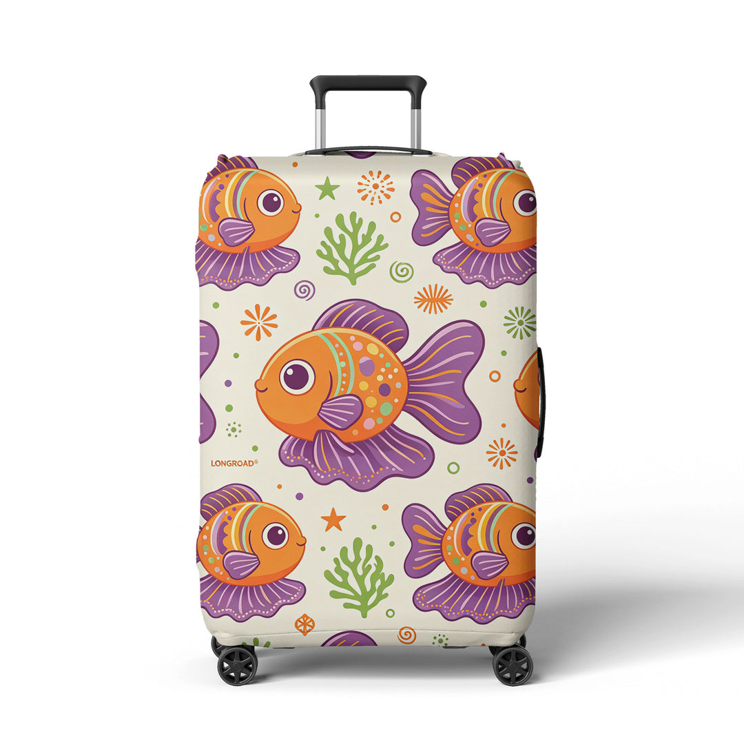 Women's suitcase cover with cheerful Stornfield  motif