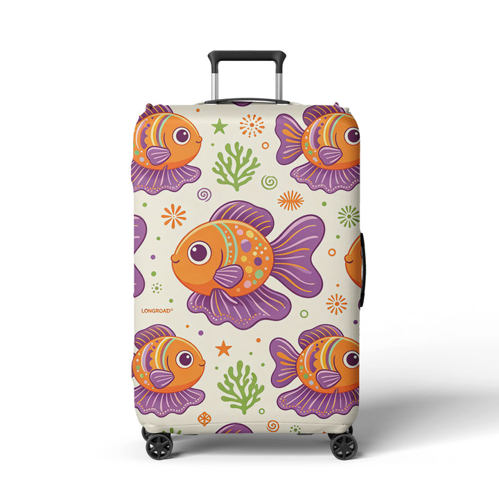 Women's suitcase cover with cheerful Stornfield  motif