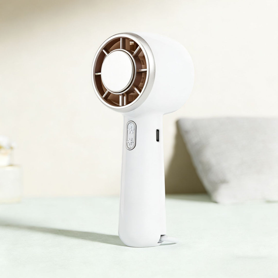 Women's Portable Handheld Fan with Ergonomic Design and Flexible Tilt Adjustment Stornfield