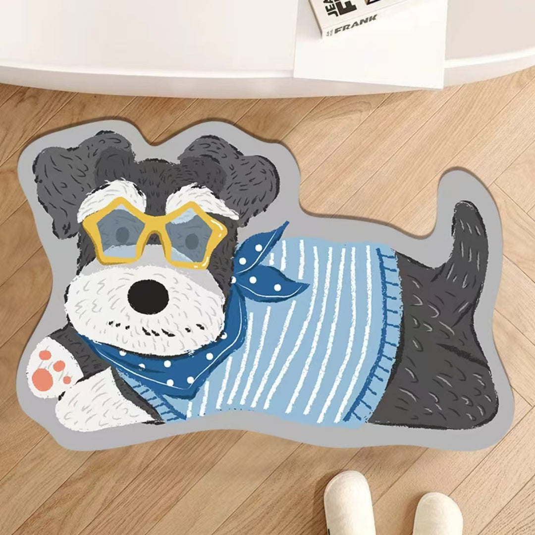 Cute Cartoon Dog-Shaped Bath Mat