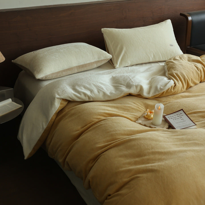 Similar microfiber duvet cover set with ultra-soft velour finish and pillowcases