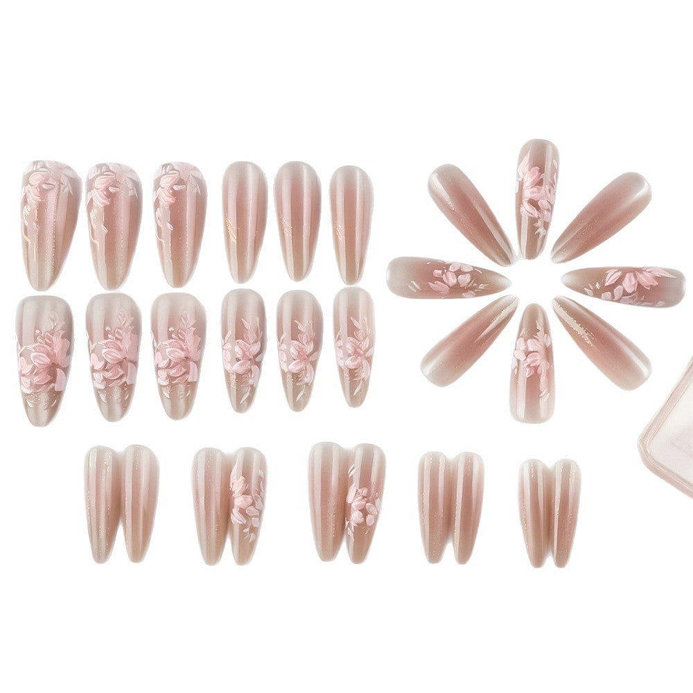Elegant Floral-Styled Press-On Nails Stornfield
