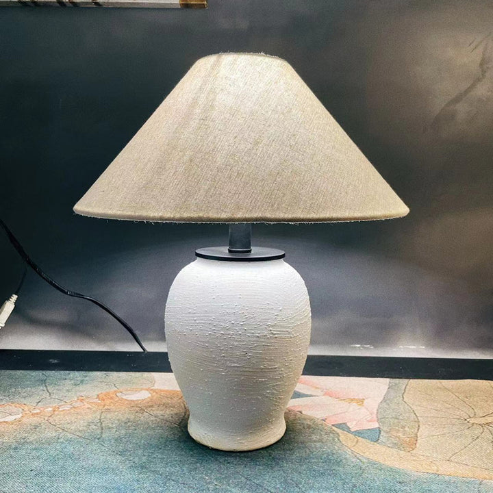 Decorative Table Lamp with Unique Ceramic Base