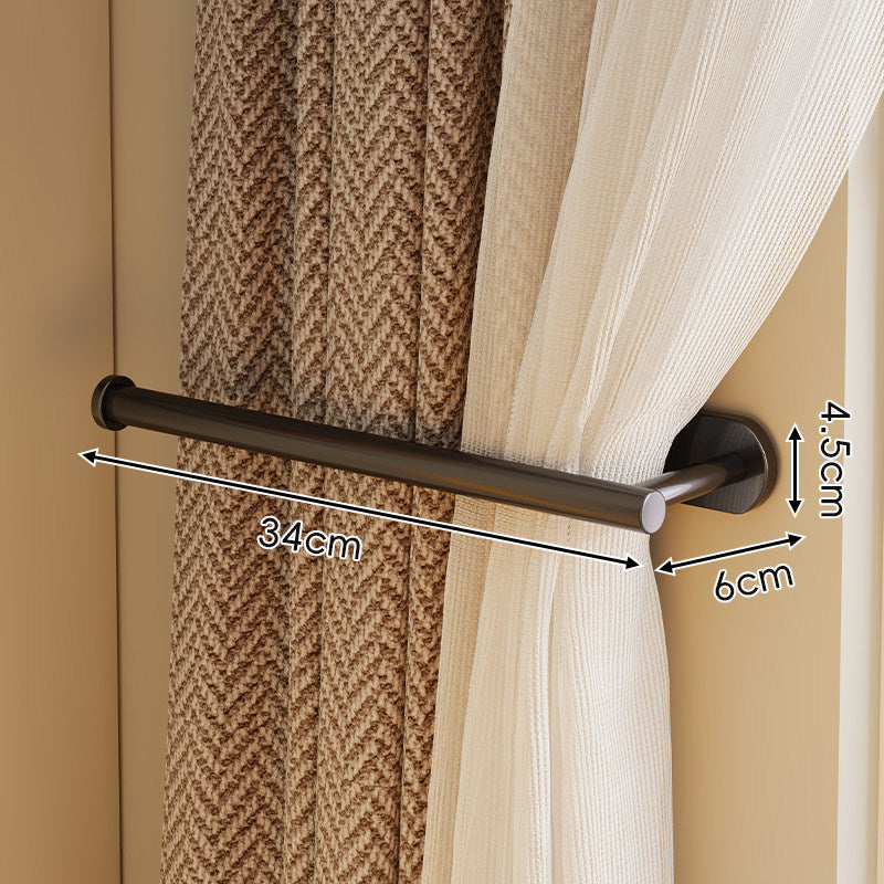 Minimalist Wall-Mounted Curtain Holdback Rod