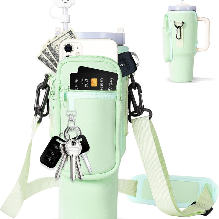 Ladies trendy and sparkling drinking bottle with shoulder bag Stornfield