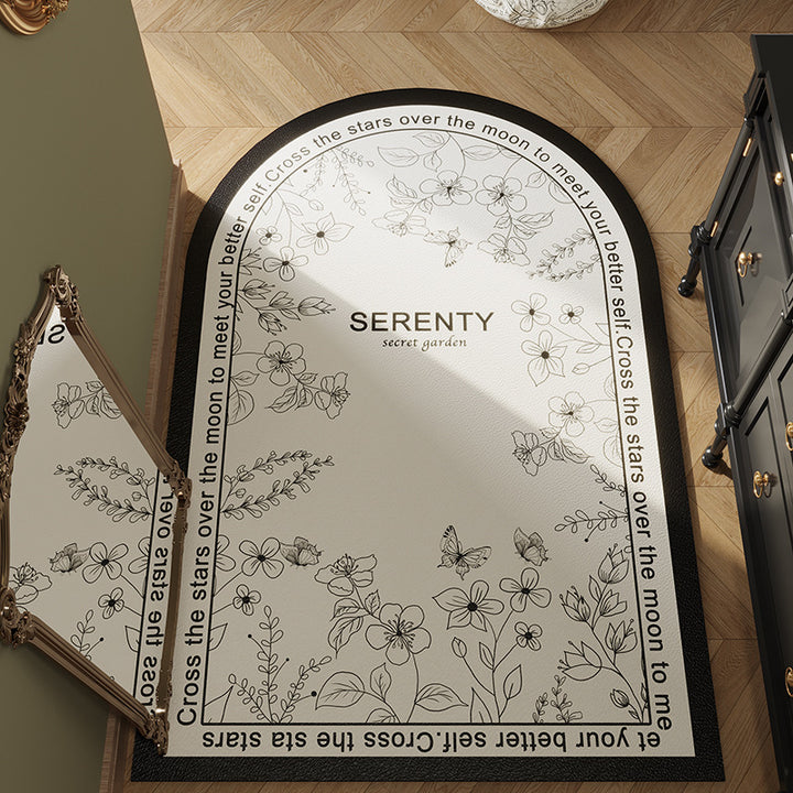 Artistic Floral Area Mat