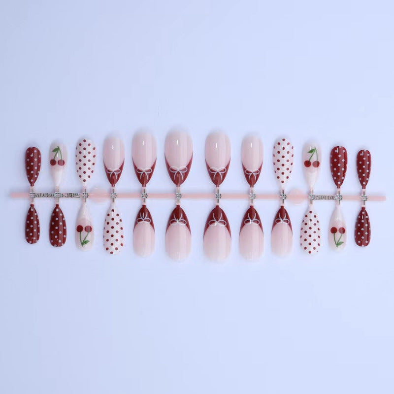 Cherry Blossom-Inspired Press-On Nail Art Set