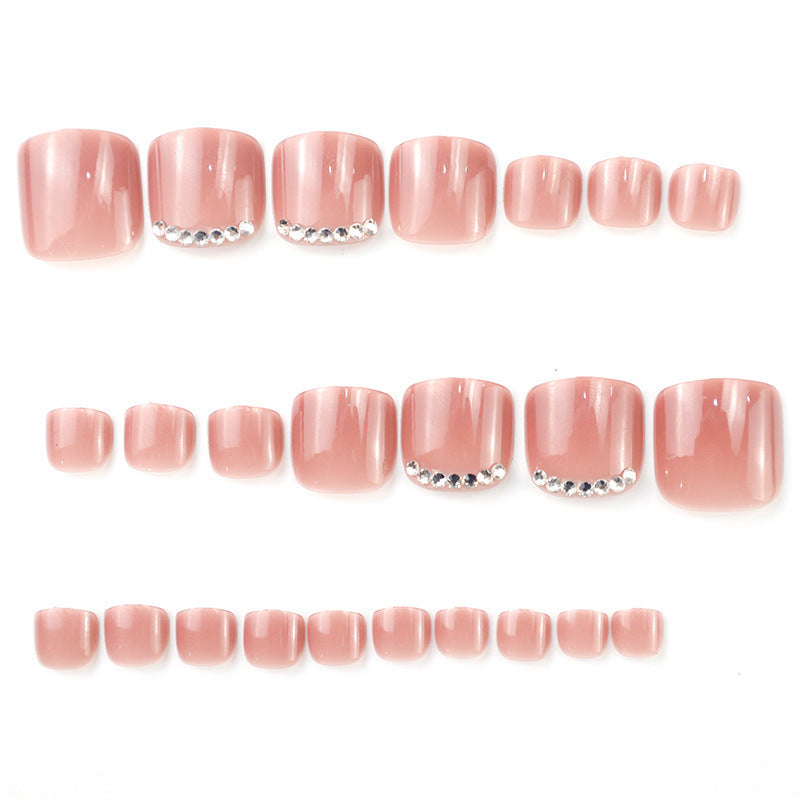Premium Rhinestone-Decorated Press-On Toenails Stornfield