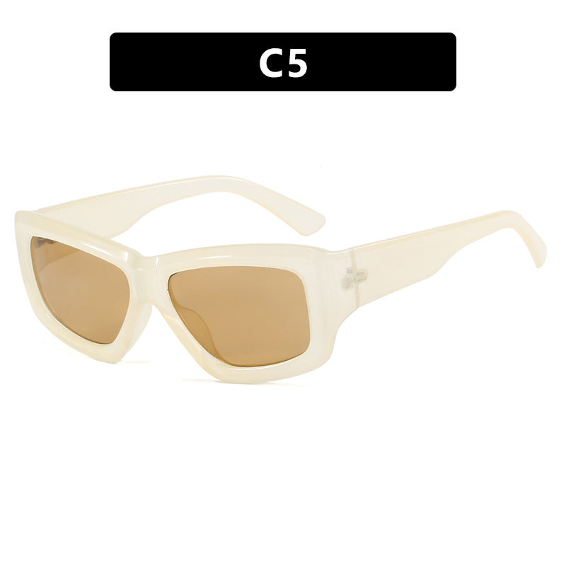 Women trendy square sunglasses with transparent frame and comfortable lenses Stornfield