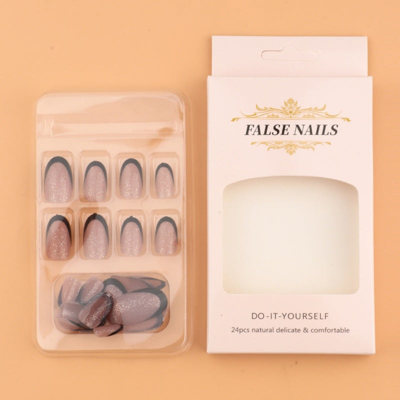Glamorous Glitter French Tip Nail Enhancements Stornfield