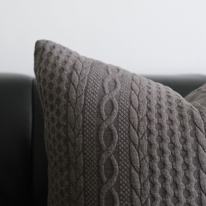 Textured Cable Knit Accent Pillow