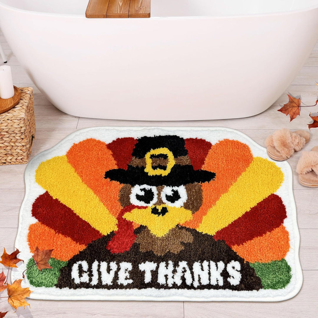 Decorative Pumpkin Bath Mat for Bathroom