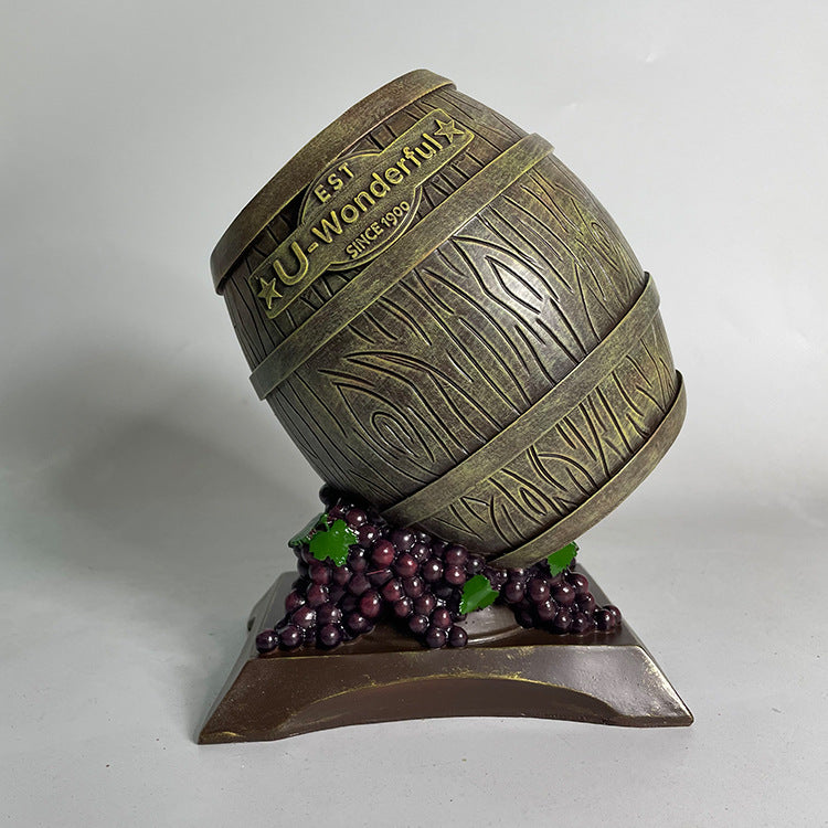 Decorative Wine Barrel Figurine
