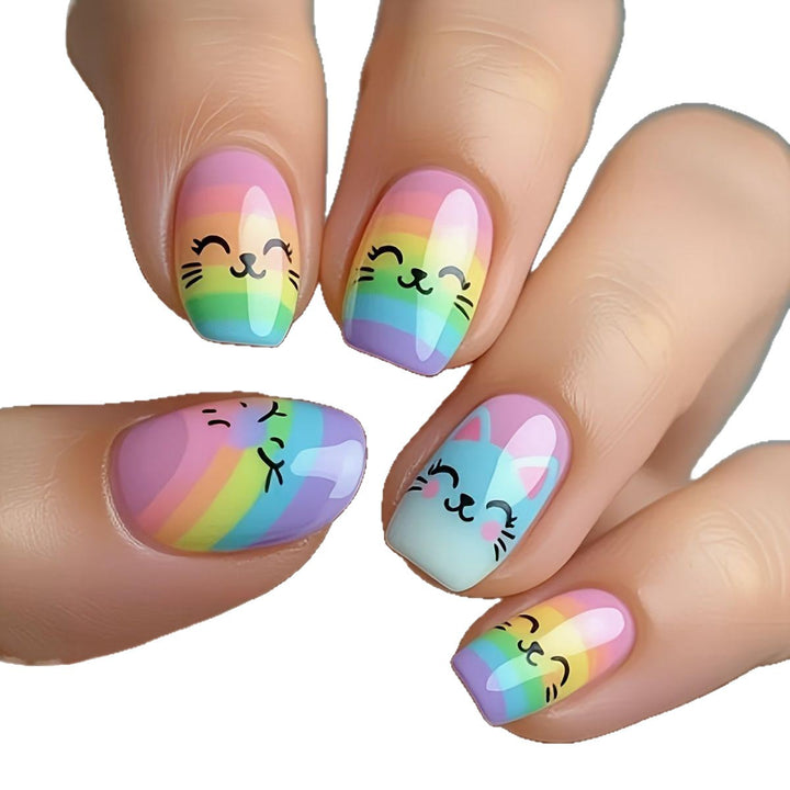 Cute Cat-Themed Nail Art Enhancements Stornfield