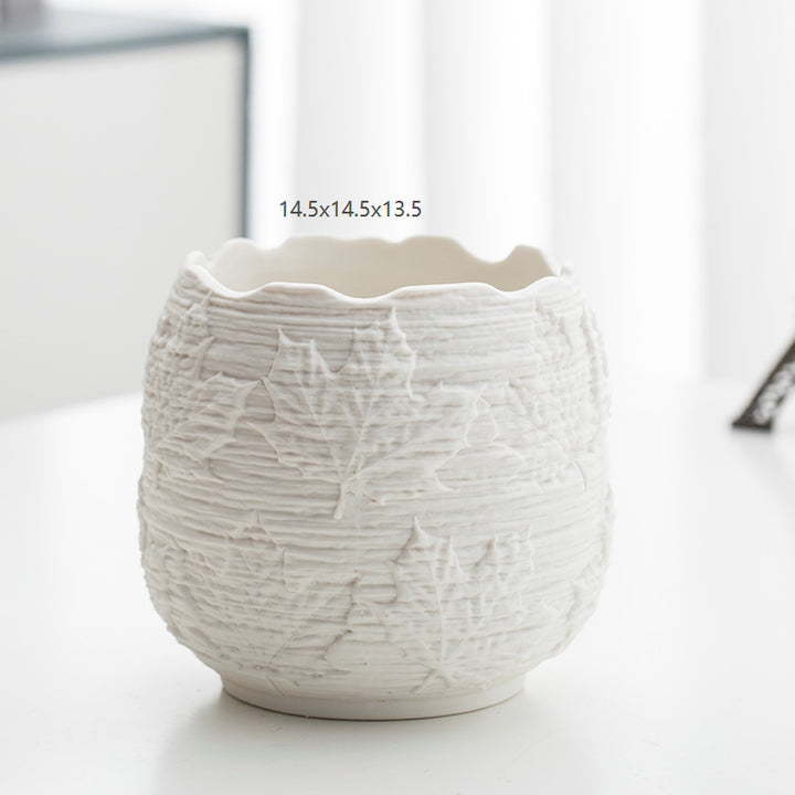 Textured Ceramic Flower Pot Stornfeild