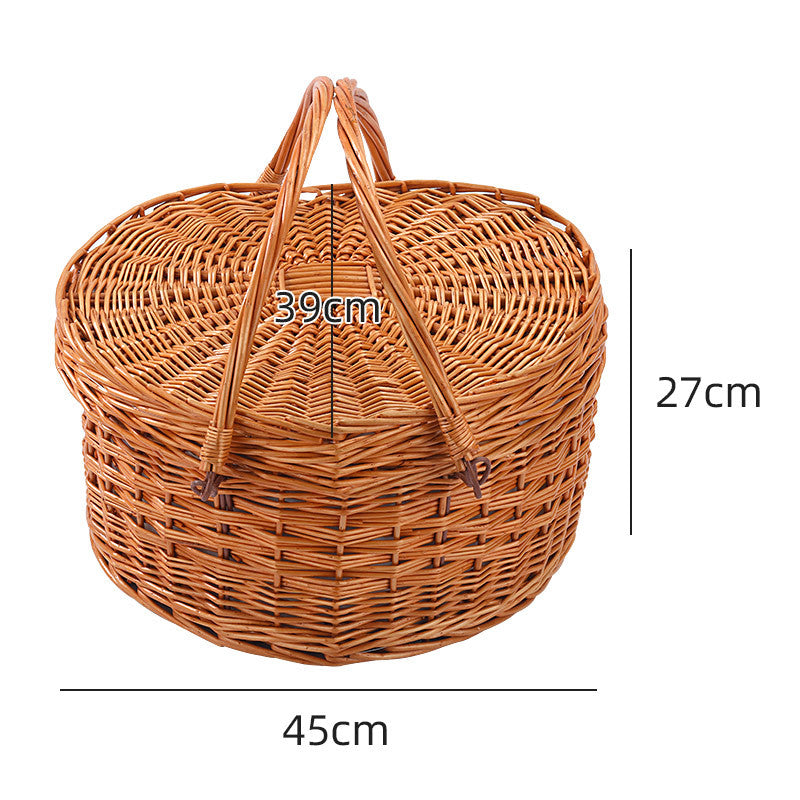 Women Handcrafted Basket with Practical Lid Stornfield