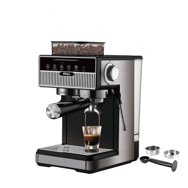 Espresso machine with integrated grinder and precise temperature settings Stornfield