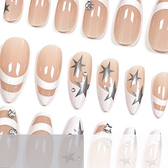 Star-Embellished Acrylic Nail Enhancements Stornfield