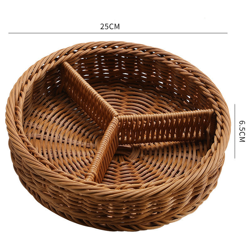 Multi-Sectional Woven Storage Basket Stornfield