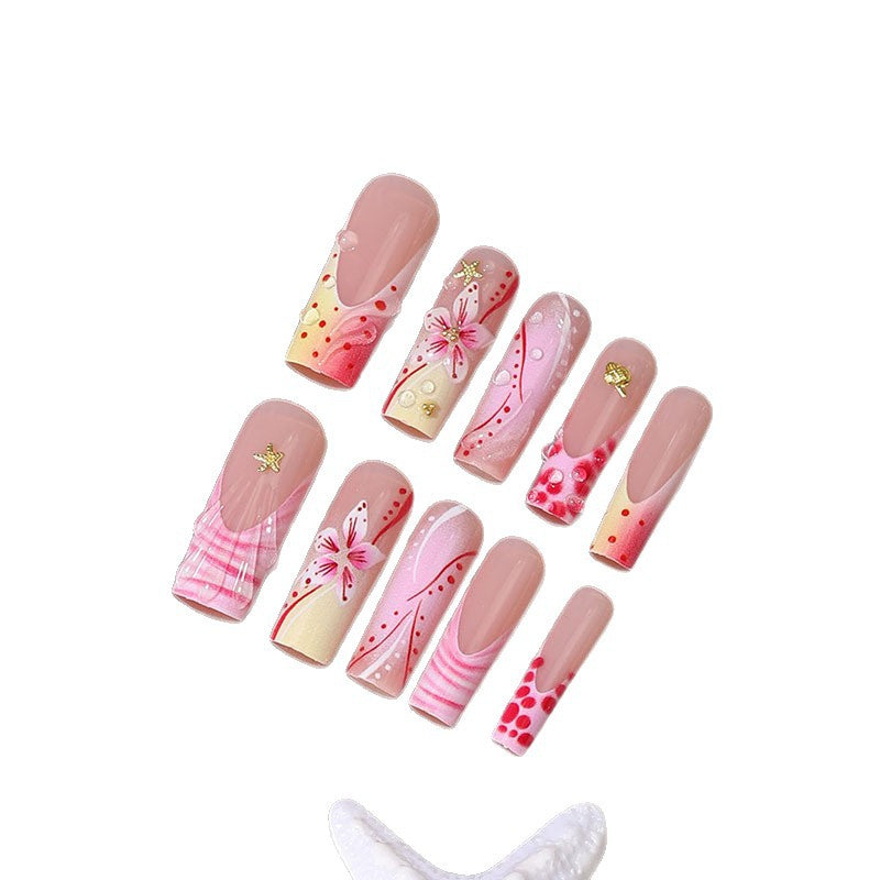 Artistic Floral Design Press-On Nail Tips Stornfield