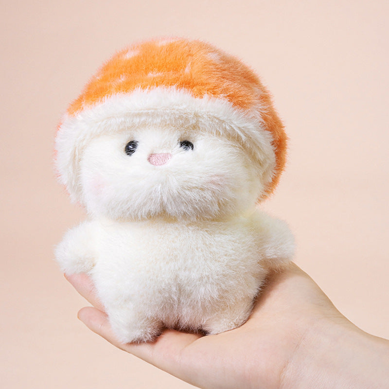 Plush Mushroom Buddy Collectible with Removable Faux-Fur Cap and Ultra-Soft Body Stornfield