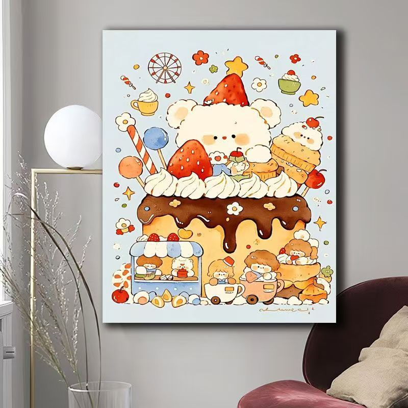 Whimsical Dessert-Themed Canvas Art Print Stornfield
